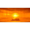 S8LFM Amber Flashing 2NM IP67 Solar LED Magnetic Mount Marine Dock Barge Safety Beacon Light 360 Degree