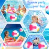 Beach Balls 3 Pcs 12 Inch Inflatable Ball Beach Ball Swimming Pool Ball Enjoyable Pool Float Balls for Outdoor Activity Birthday Summer Party Favors Water Toys (Simple Style)