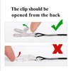 Hearing Aid Clip for Seniors Adults - Anti-Lost Lanyard Protector BTE Clip Holder Rope with Loops and Clip and Security Clip（Black）