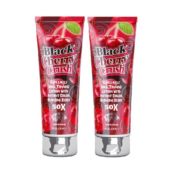 2 X Fiesta Sun Black Cherry Crush 236ml Sunbed Lotion Tanning Cream Fruity Sensations