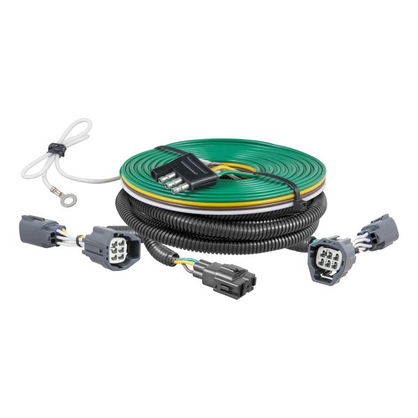 CURT 58903 Custom Towed-Vehicle RV Wiring Harness for Dinghy Towing, Fits Select Jeep Wrangler JK , Black