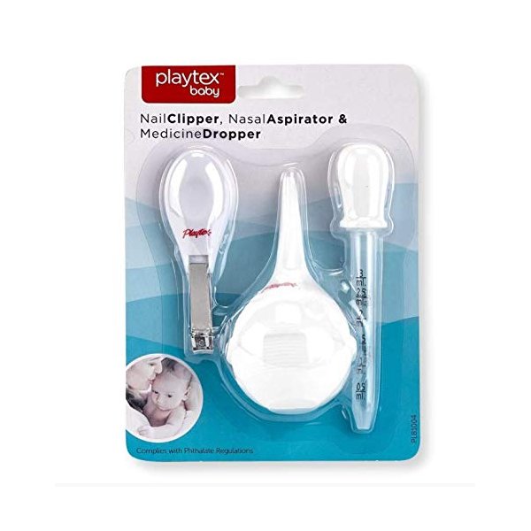 Playtex Baby 3 Piece Healthcare Kit - Nail Clipper, Nasal Aspirator and Medicine Dropper
