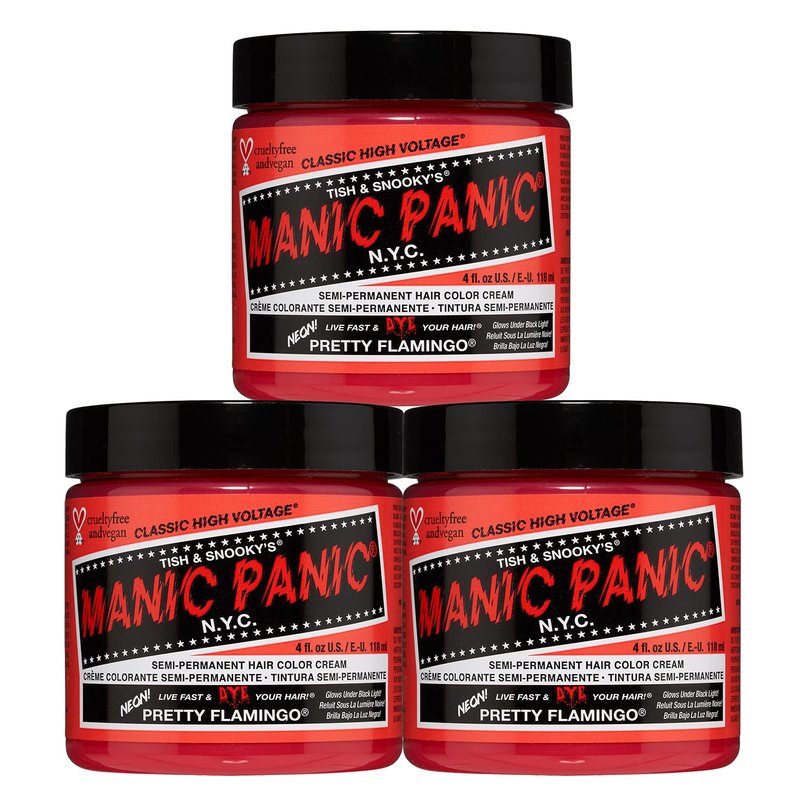 MANIC PANIC Pretty Flamingo Hair Dye - Classic High Voltage - (3PK ...