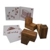 Double Soma Cube with Playing Cards - Wooden Puzzle Game Brain Teaser