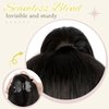 FELENDY 16" Ponytail Extension Small Claw Clip Curly Ponytail Hair Extensions Long Wavy Pony tails Hairpiece Cute Jaw Clips for Women Light Brown