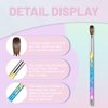 KEMEISI 2PCS Acrylic Nail Brush, Size #12/02 100% Kolinsky Nail Art Brushes for Acrylic Application, Sturdy Handle Oval Shaped Acrylic Powder Nail Design Tools for Professional Manicure DIY Home Salon