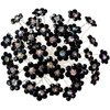 BETITETO Rhinestone Flower Hair Pins, 40 Pcs U-Shaped Crystal Party Wedding Bridal Hair Accessories for Women Girls (Black)