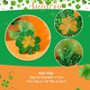 Aularso St.Patrick’s Day Hair Clips Irish Pattern Hair Clips Green Shamrock Hair Accessories Lucky Day Barrette for Women and Girls (E (Clover))