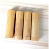 Furnido Natural Bamboo Lip Balm Tubes,5.5g Empty Refillable DIY Lipstick Tube Holder Deodorant Case For Cosmetic Lipstick Lip Gloss Containers with White PP Plastic Inner,BPA Free-Pack of 4
