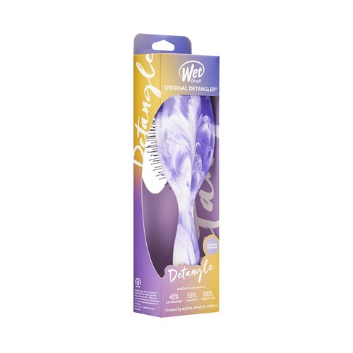 Wet Brush Original Detangler Hair Brush - Gemstone, Amethyst - All Hair Types - Ultra-Soft IntelliFlex Bristles Glide Through Tangles with Ease - Pain-Free Comb for Men, Women, Boys and Girls