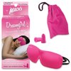 Mack’s Dreamgirl Contoured Sleep Mask – Pink, Comfortable, Adjustable, 2 Strap Eye Mask with Mack’s Dreamgirl Soft Foam Earplugs