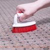 Superio Grout Brush, Dish Brush, Shower Scrubber Cleaning Brush, Stiff Bristles, Comfort Grip Handle,Red Brush Cleaner for Kitchen, Bathroom, Shower, Sink, Toilet- Vegatable Brush, Carpet Scrubber