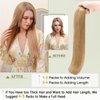 Benehair Remy Tape in Hair Extensions Human Hair Dark Blonde Seamless Skin Weft Tape in Real Human Hair Extensions Straight Hair 18 Inch 50g #27 20 pcs