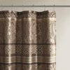 Madison Park Bellagio Taupe Shower Curtain, Transitional Shower Curtains for Bathroom, 72 X 72, Beige