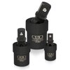 NEIKO 02486A Impact Universal Joint-Socket Swivel Set, Socket Extension Set Made From Cr-Mo with Included 1/4-, 3/8-, and 1/2-Inch Sockets, Set of 3