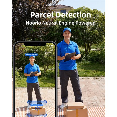 Noorio 3K Smart Video Doorbell Wireless, 5MP Battery-Powered Security Camera with Chime, 180-Day Battery Life, AI Package/Human Detection, 2-Way Talk, No Monthly Fee, Compatible with Alexa