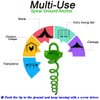 Ashman 16 Inch Spiral Ground Anchor Green Color - Ideal for Securing Animals, Tents, Canopies, Sheds, Car Ports, Swing Sets (1 Pack)…