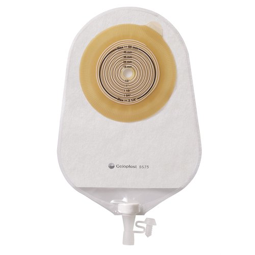 Assura Urostomy Pouch Drainable 3/8 to 2-1/8 Inch Stoma 10-3/4 Inch Length 1pc System Transparent 5585, 10 Ct