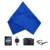 ECO-FUSED Microfiber Cleaning Cloth - 6 x 7 Blue/Grey Microfiber Cloth with White Cleaning Cloth - 12 Pack Microfiber Cleaning Cloth for Glasses & Camera Lens