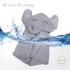YOYOO Premium Baby Bath Towel – Viscose Derived from Bamboo, Baby Hooded Towels - Newborn Essential Cute Grey Little Elephant -Perfect Baby Registry Gifts for Boy Girl