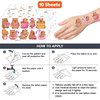 100PCS Funny Capybara Temporary Tattoos Stickers Theme Animal Birthday Party Decorations Favors Supplies Cute Brown Capy Mouse Tattoo Sticker Gifts For Boys Girls School Prizes Carnival Christmas