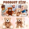 HyDren 6 Pcs Bears Bulk Stuffed Animal Small Bears Baby Shower Bears Plush Toys Employee Appreciation Easter Graduation Gifts(White, Brown, Beige, Long Plush)
