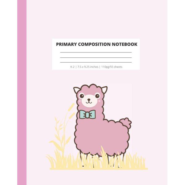 Primary Composition Notebook: Primary Composition Notebook with Picture Space llama