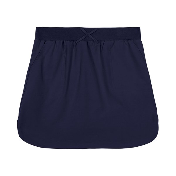 Nautica Girls' Big School Uniform Pull-On Scooter Skirt with Undershorts, Knit Waistband & Functional Pockets, Performance Material, Navy, 8
