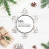 Vegan Noun Definition Snowflake Ornaments Round Christmas Tree Ornament Meaning Description Rustic Keepsake Words with Definition Collectible Gift for Holiday Decoration