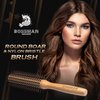 Bossman Boar & Nylon Bristle Hair Brush - 2 inch Round Brush - Blow Dryer Brush for Styling, Curling - Detangling and Straightening Hair Dryer Brush