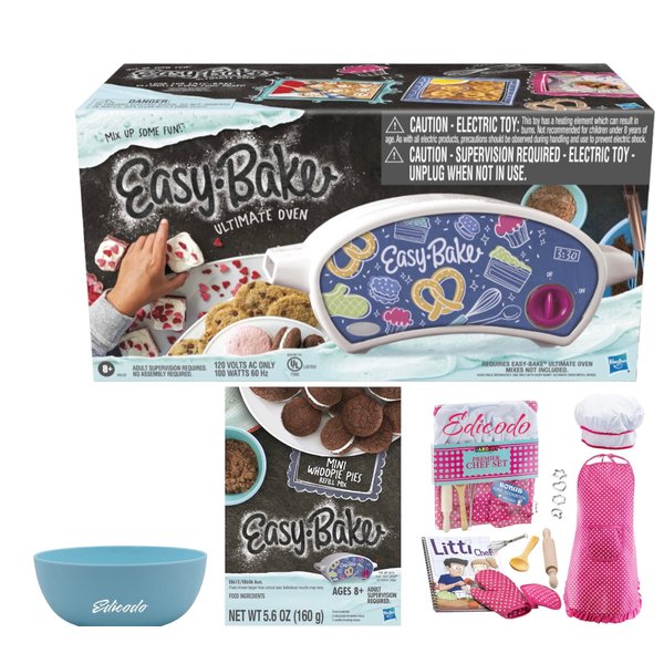 E-Z Bake Ultimate Oven with Premeir Chef 11 Pcs Set, One-Pack Refill Whoopie Pies, Mini Bowl Bundle
