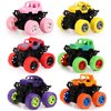Hooqict 6 Pack Monster Truck Toys for Kids Boys Toddlers 3 4 5 6 7 8, Friction Powered Toy Trucks Push and Go Vehicles Small Monster Truck Party Favors for Pinata Stuffers, Goodie Bag Stuffers