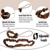 3PCS Hair Scrunchies Silk Adjustable High Elasticity Hair Ties Durable Soft Elastic Hair Rubber Bands Black Hair Ties Ponytail Holders for Women Girls Brown