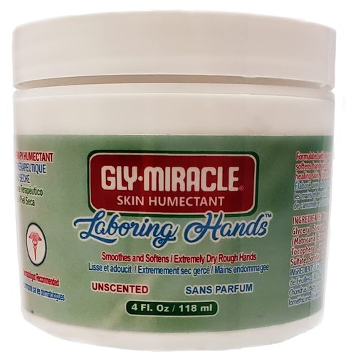 Laboring Hands Skin Humectant 4 oz Gel Hand Cream Protective Layer Locks In Moisture to Repair Extremely Dry Cracked Callous Hands & Cuticles; Smooths & Softens; UNSCENTED