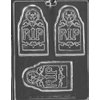 Grandmama's Goodies H171 R.I.P. Tombstone Bar Halloween Chocolate Candy Soap Mold with Exclusive Molding Instructions