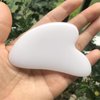 Fekuar Synthetic White Jade Gua Sha Massage Tool for Body Skin Facial, Crystal Scraping Board for SPA Acupuncture Therapy Trigger Point Treatment