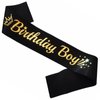 LXYXUUN Birthday Boy Sash Black, Gold Foil Birthday Sash for Boy Funny Birthday Party Decorations, 10th 11th 15th 16th 18th Bday Sash Gift Ideas