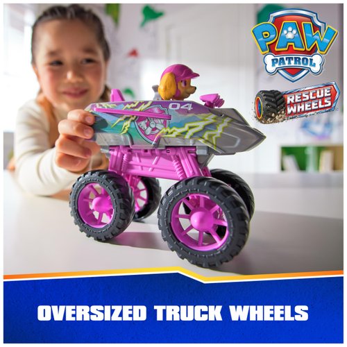 Paw Patrol: Rescue Wheels Skye’s Jet, Toy Truck with Transformation into Jet-Mode and Collectible Action Figure, Kids Toys for Boys & Girls Ages 3+