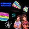 Leetous 8" Glow Sticks Party Pack-50,Light up Bracelets & Necklaces Accessories for Kids, Neon Glow in the Dark Party Favor Supplies Decorations for Halloween, Birthday, Camping Activities