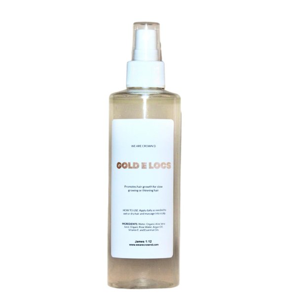 CROWN'D Rose Water Hydration Hair Mist | Infused with Aloe Vera and Rosemary Essential Oils, to Strengthen Hair and Promote Hair Growth, for all Hair Types | 8 Fl Oz