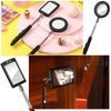 LED Mirror Inspection Telescoping Inspection Mirror Round Mirror Square Mirror Inspection Tool for Check The Condition of The Vehicle, Observe The Eyelashes, Mouth and Other Small Parts (2 Pieces)