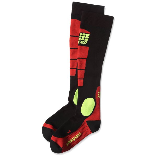 CEP Progressive+ Snowboard Socks (Black/Red) III