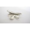 Generic Small flower crystal alligator hair clip for fine thin hair (Clip quantity: 2 clips), 1 Count (Pack of 1)