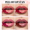 DAGEDA 2 Colors Peel Off Lip Liner Stain Set, Tattoo Color Lip Tint Stain, Long Lasting and Waterproof Lip Stain Peel off Lip Makeup,Peel Off Lip Liner with Natural Matte Finish (02+05)