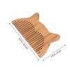 Beaupretty Natural Wooden Wide Tooth Hair Comb Sandalwood Comb Anti-static Wood Comb Cute Cat Ears Comb Hair Brush Pocket Comb