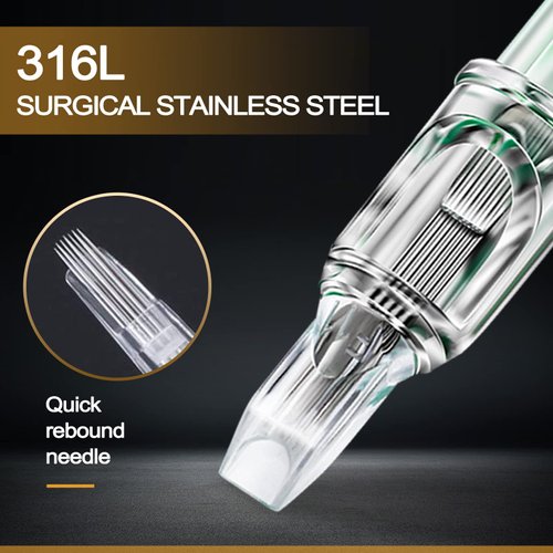 Tattoo Cartridge Needles - Yuelong 100PCS Assorted Tattoo Needle Cartridges with Membrane Standard Round Liner Shader Magnum 3rl 5rl 7rl 9rl 3rs 5rs 7rs 9rs 7m1 9m1 for Tattoo Artists