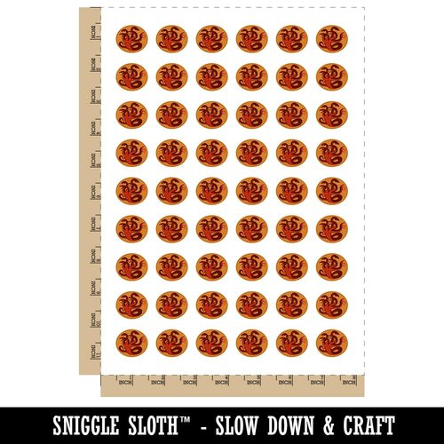 Hydra Snake Monster Mythical Creature Temporary Tattoo Water Resistant Fake Body Art Set Collection - 54 1" Tattoos (1 Sheet)