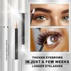 Eyelash and Eyebrow Growth Serum Two Piece Set, Eyelash Serum for Eyelash Growth Thickness, Stronger, Healthier Lashes & Brows, Longer, Fuller, and Thicker Lashes, Vegan & Cruelty-Free (3ml+3ml)