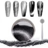 Laza Cat Eye Chrome Nail Powder Chameleon Magnetic Powder 3D Cat Eye Effect Mirror Effect Pigment Dust Magic Galaxy Holographic Effect Glitter with Magnetic Stick for Velvet Nail Art - Vast Galaxy