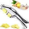 Premium 3-in-1 Garlic Press & Slicer – Heavy-Duty Kitchen Tool, Rust-Proof & Easy to Squeeze! Crush, Slice & Mince Garlic, Ginger and Nuts Effortlessly – Dishwasher Safe & Durable.